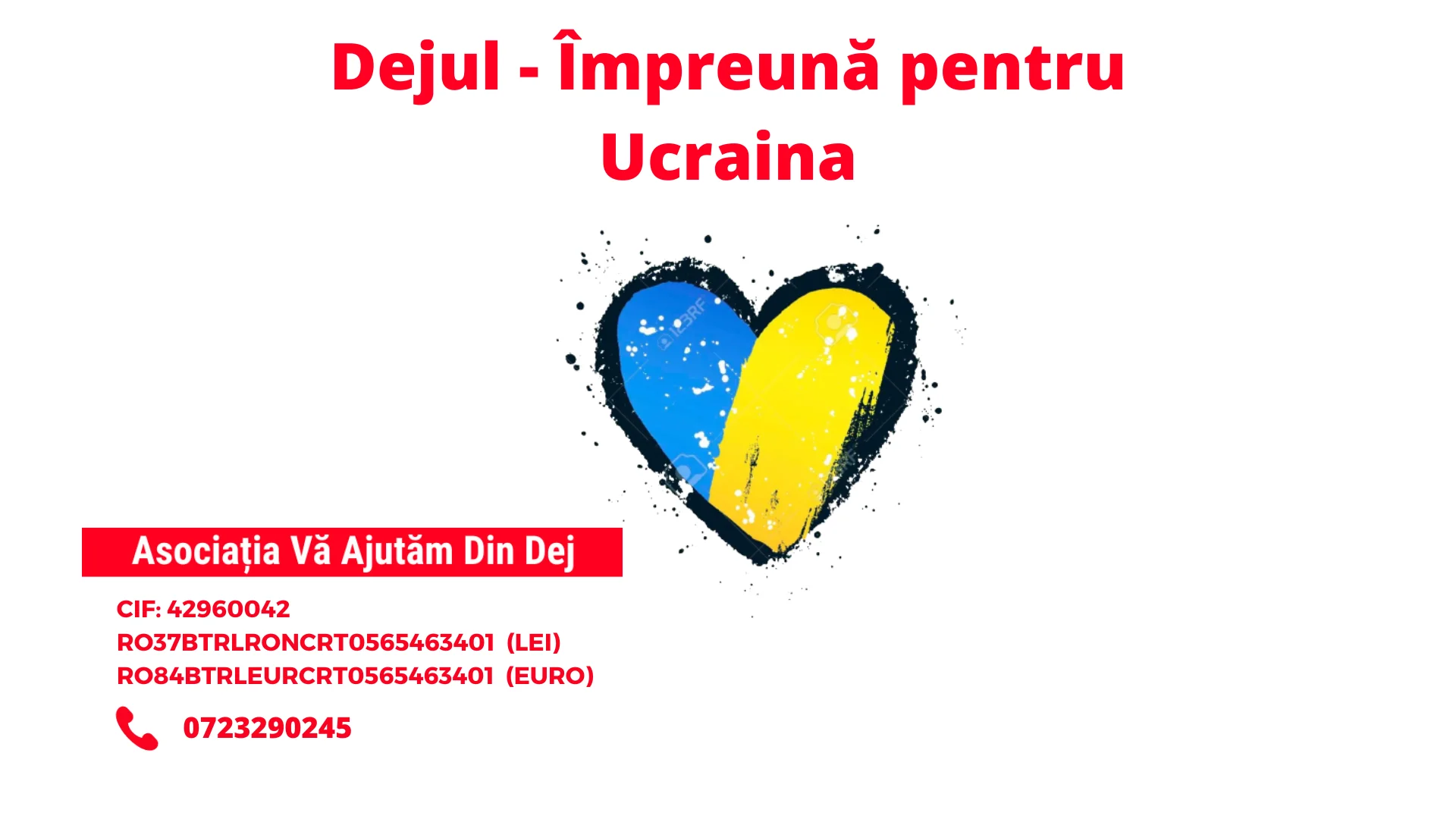 Miniatură proiect: Dejul – Împreună pentru Ucraina – cel mai amplu proiect al nostru, dedicat vecinilor noștri afectați de război